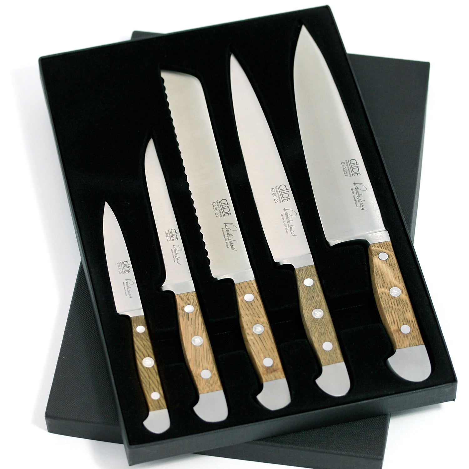 Das 5-teilige Güde Alpha Fasseiche Messerset 5-E000