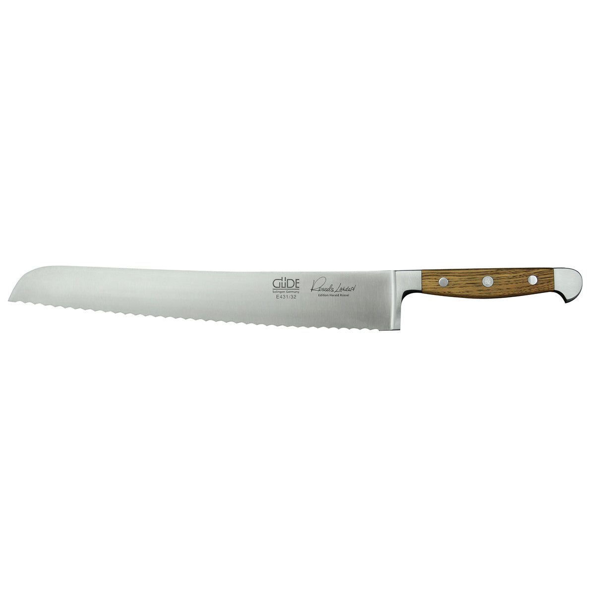The Güde Alpha Barrel Oak Bread Knife E430/21 